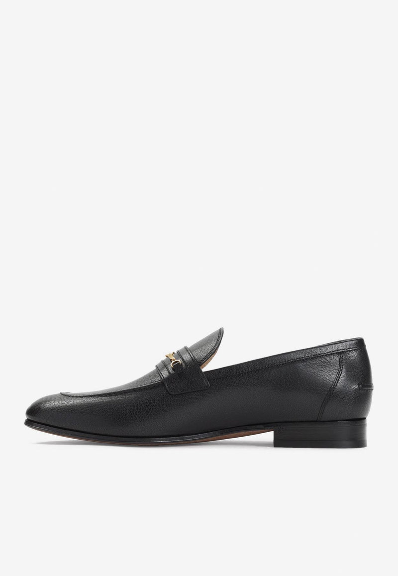 VLogo Leather Loafers