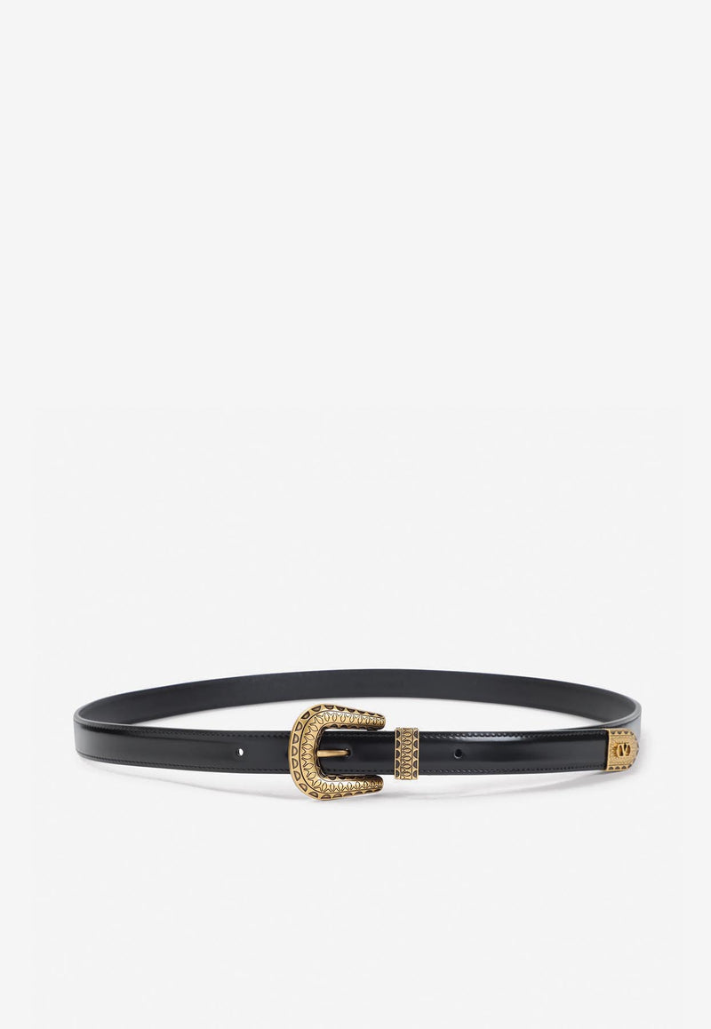 VLogo Leather Belt