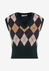 Argyle V-neck Sweater Vest