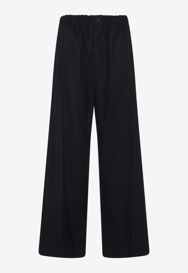 Straight-Leg Wool Pants
