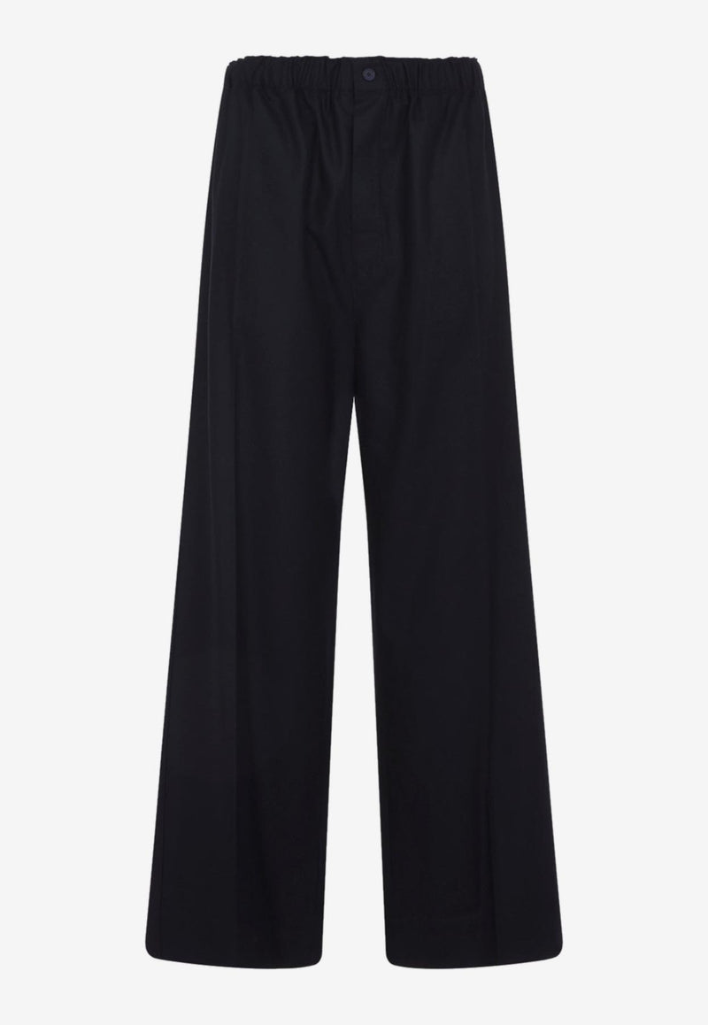 Straight-Leg Wool Pants