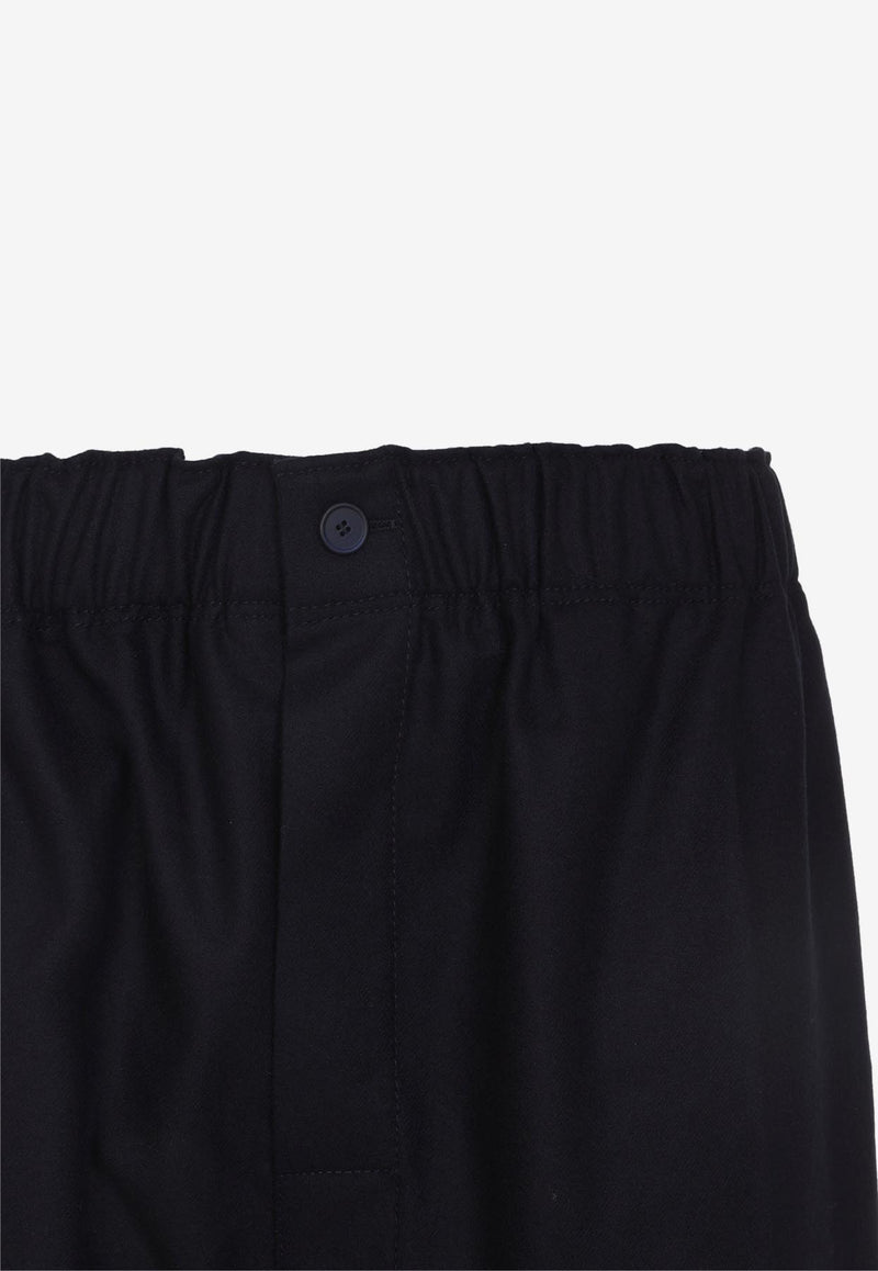 Straight-Leg Wool Pants