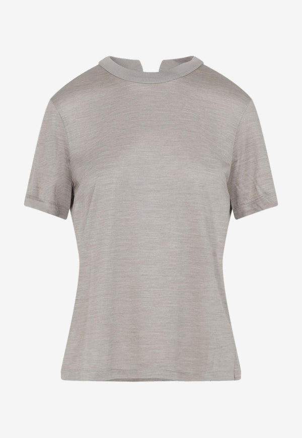 Short-Sleeved Silk T-shirt