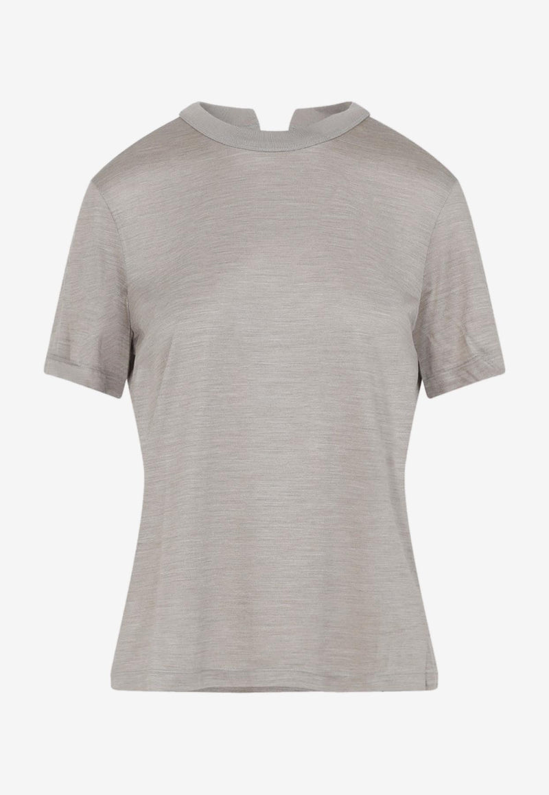 Short-Sleeved Silk T-shirt