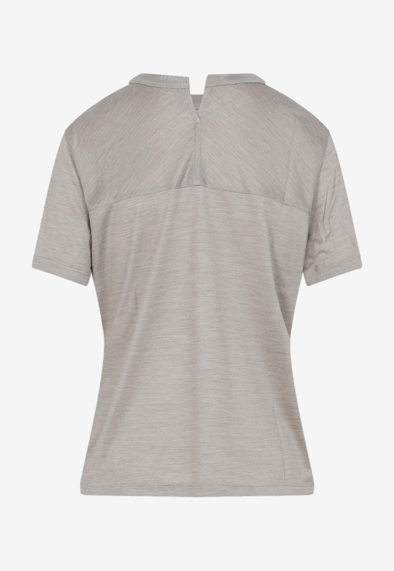 Short-Sleeved Silk T-shirt