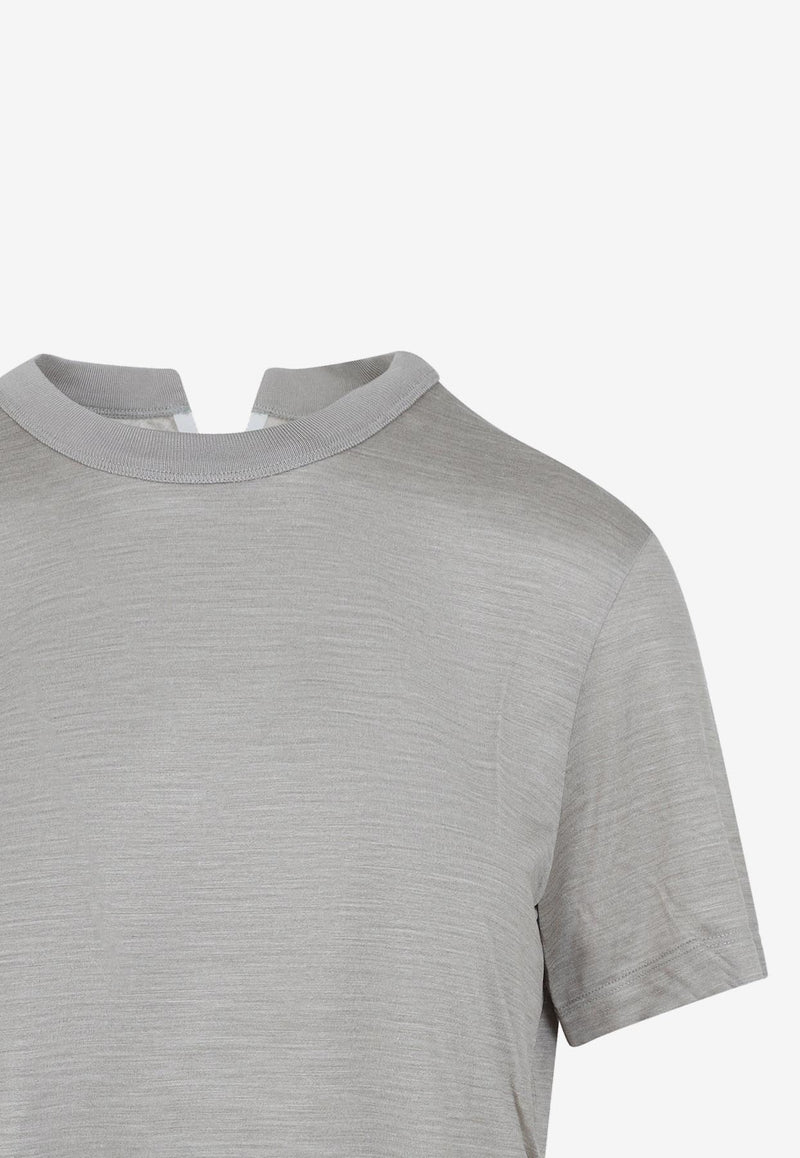 Short-Sleeved Silk T-shirt