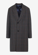 Checked Wool Overcoat