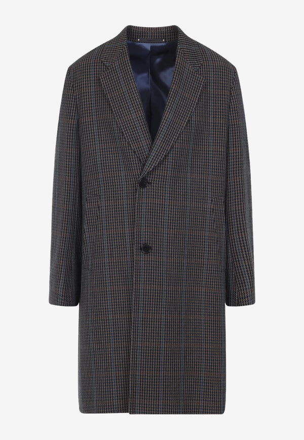 Checked Wool Overcoat