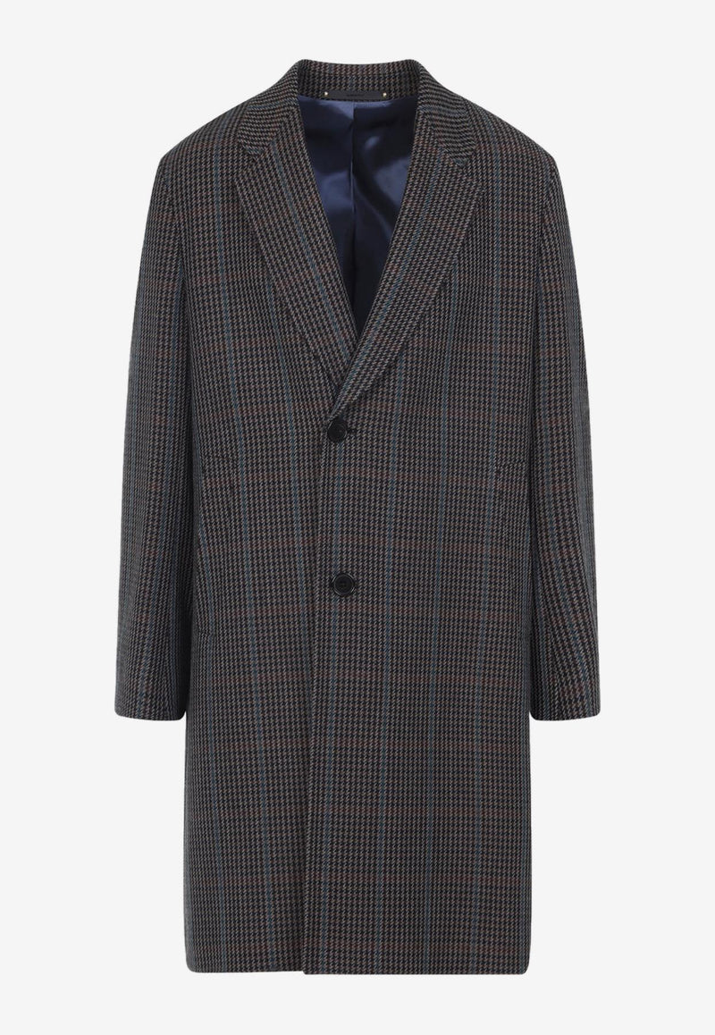 Checked Wool Overcoat