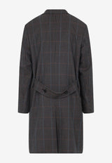 Checked Wool Overcoat
