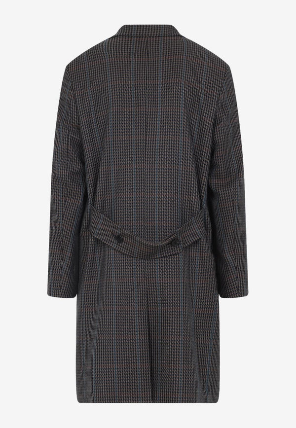 Checked Wool Overcoat