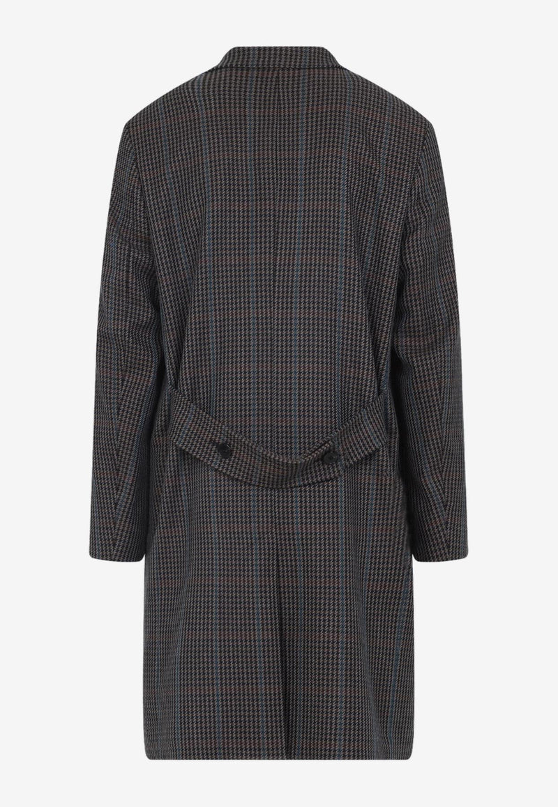 Checked Wool Overcoat