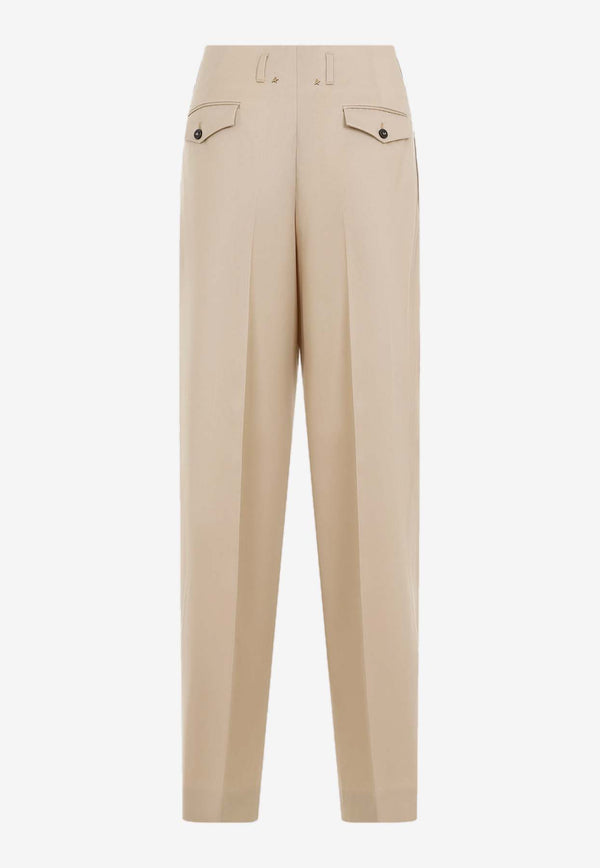 Wide-Leg Wool Pants