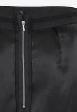 Knee-Length Wool-Blend Skirt