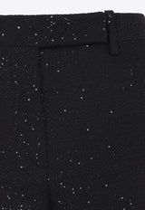 Sequined Wool Pants