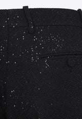 Sequined Wool Pants