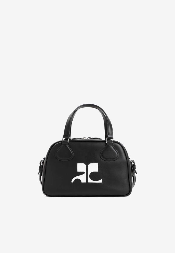 AC Logo Leather Bowling Bag