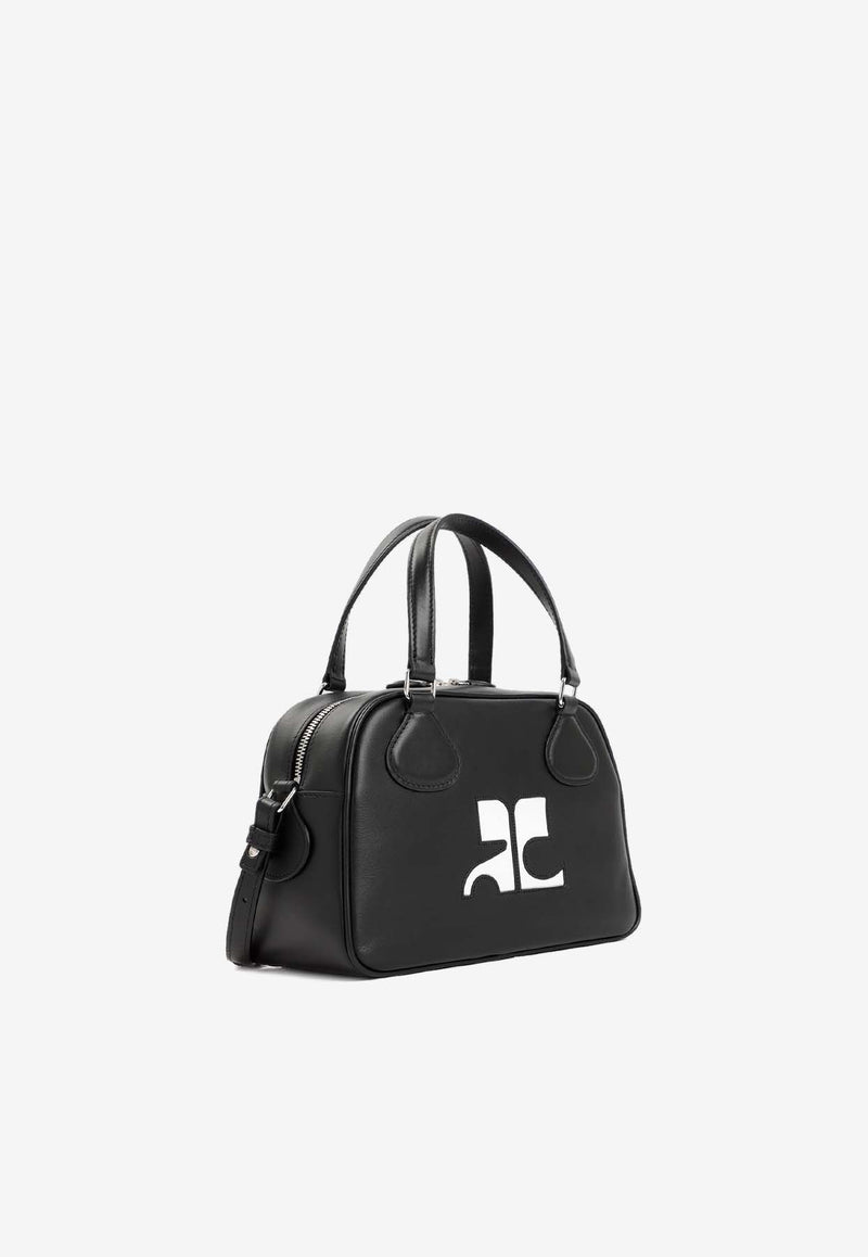 AC Logo Leather Bowling Bag