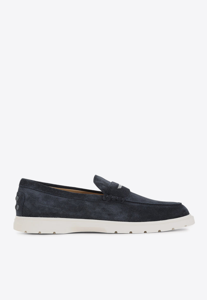 Logo Suede Loafers