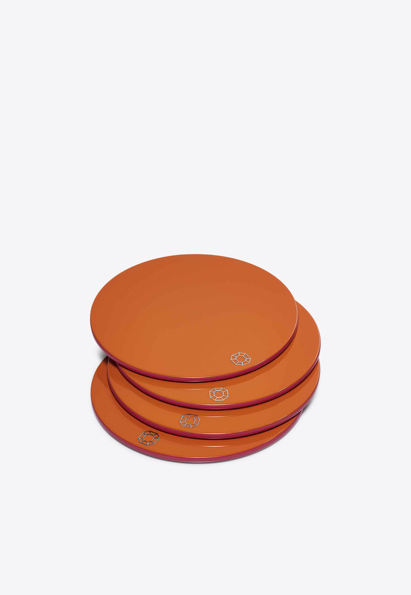 Baccarat Iconic Octogone Coasters - Set of 4 Orange 2816926