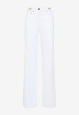 Stitched Straight-Leg Jeans