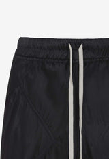 Drawstring Bias Flared-Leg Pants