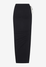Edfu Elastic-Waist Midi Skirt