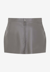Fog Cutoff Leather Mini Skirt