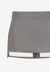 Fog Cutoff Leather Mini Skirt