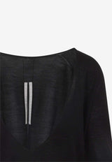 Deep V-Neck Wool Sweater