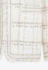 Bouclé Sequin-Embellished Jacket