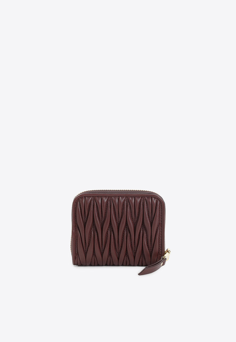 Logo Matelassé Leather Zipped Wallet