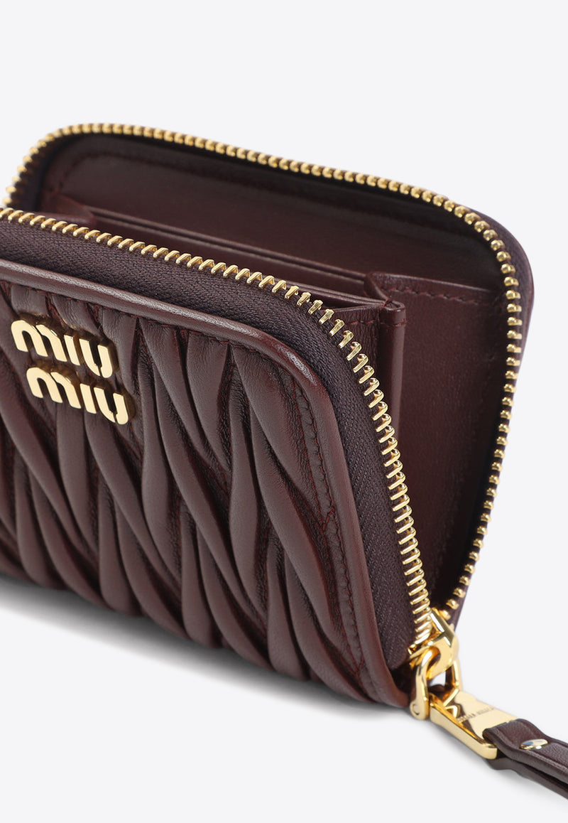 Logo Matelassé Leather Zipped Wallet