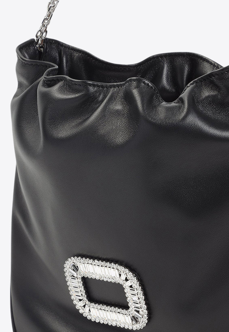 Mini Pilgrim Crystal Buckle Leather Bag