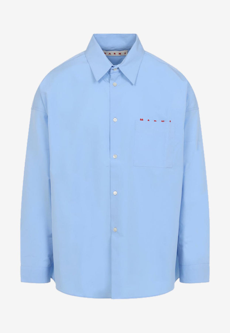 Logo-Pocket Long-Sleeved Shirt