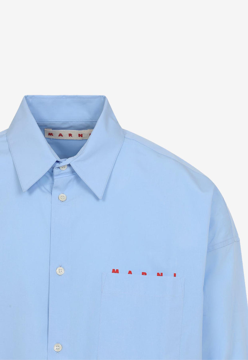 Logo-Pocket Long-Sleeved Shirt