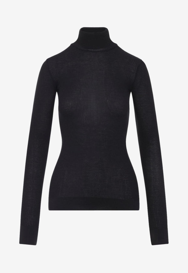 High-Neck Wool Sweater