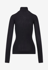 High-Neck Wool Sweater