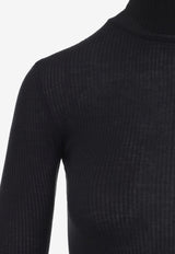 High-Neck Wool Sweater