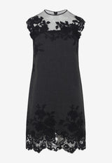 Lace-Insert Mini Dress