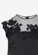 Lace-Insert Mini Dress