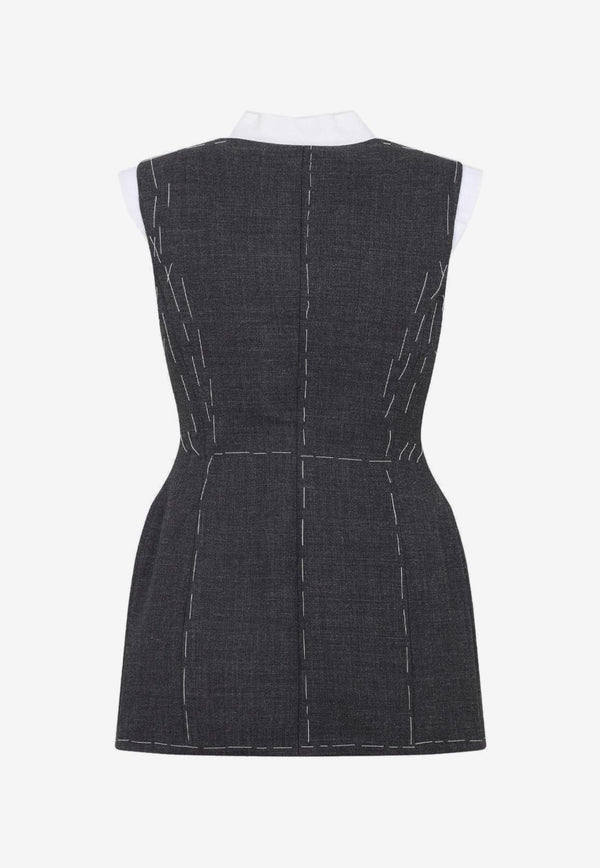 Single-Breasted Wool Vest