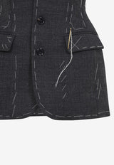 Single-Breasted Wool Vest