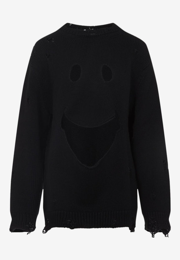 Smile Distressed Wool Sweater