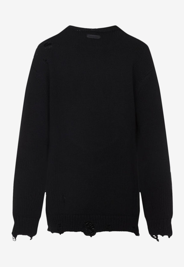 Smile Distressed Wool Sweater