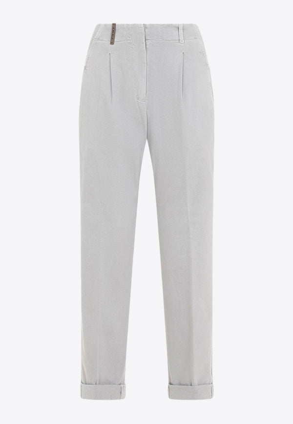 Straight-Leg Tailored Pants