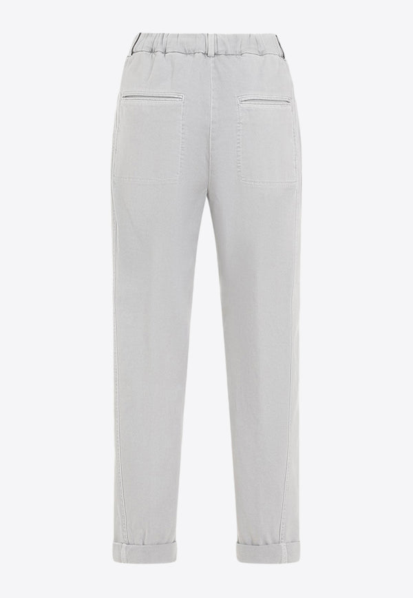 Straight-Leg Tailored Pants