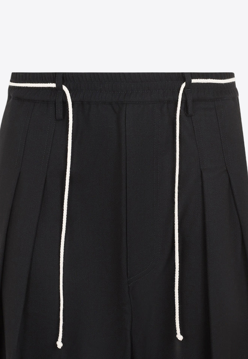 Pleated Drawstring Pants