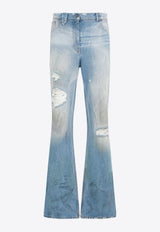 Samy Distressed Flared Jeans