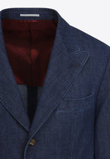 Single-Breasted Denim Blazer